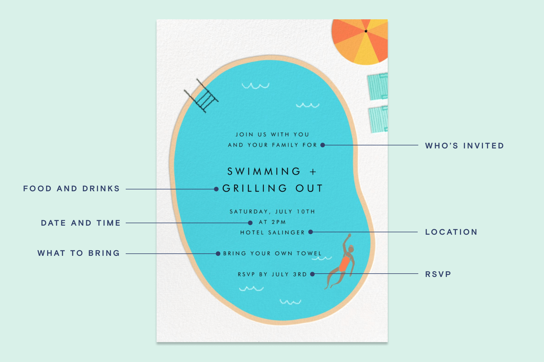 10 Pool Party Invitation Wording Ideas U0026 Templates Paperless Post
