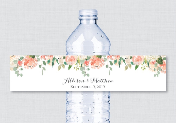10 Wedding Water Bottle Label Examples To Download