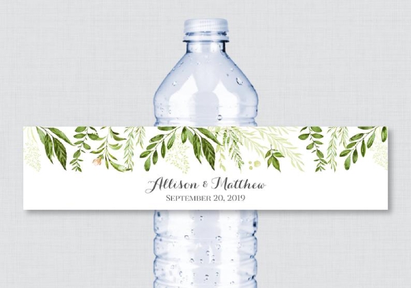 10 Wedding Water Bottle Label Examples To Download