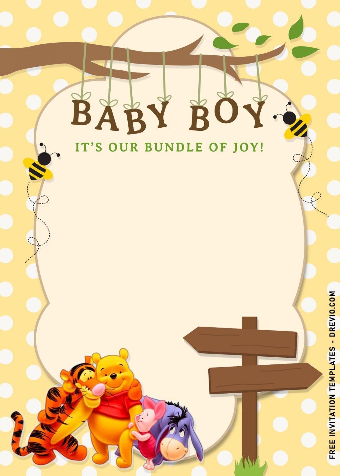 11 Winnie The Pooh Birthday Invitation Templates Worksheets Library