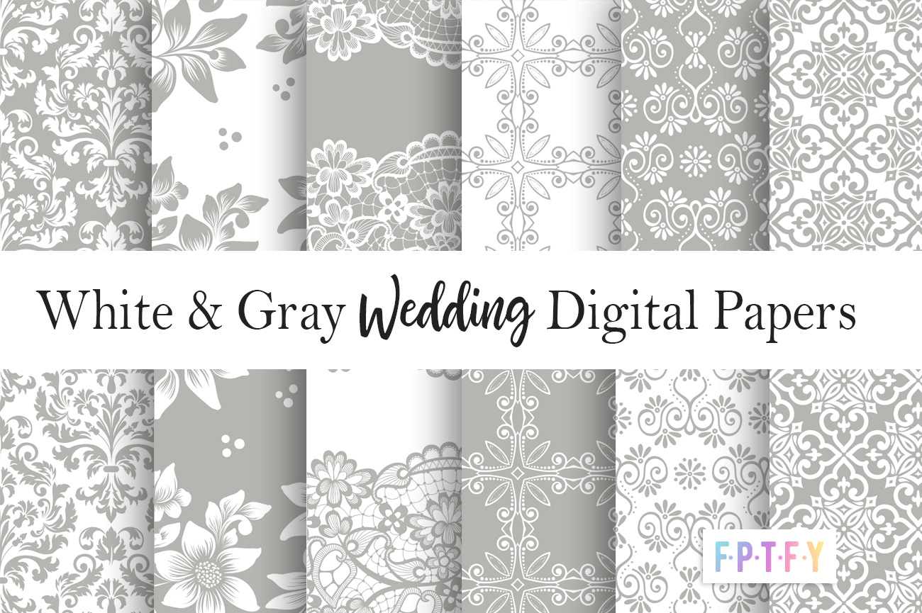 12 Free White Wedding Digital Papers Free Pretty Things For You