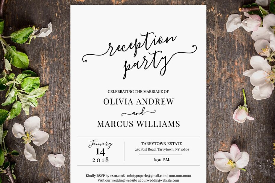 12 Reception Invitation Examples To Download