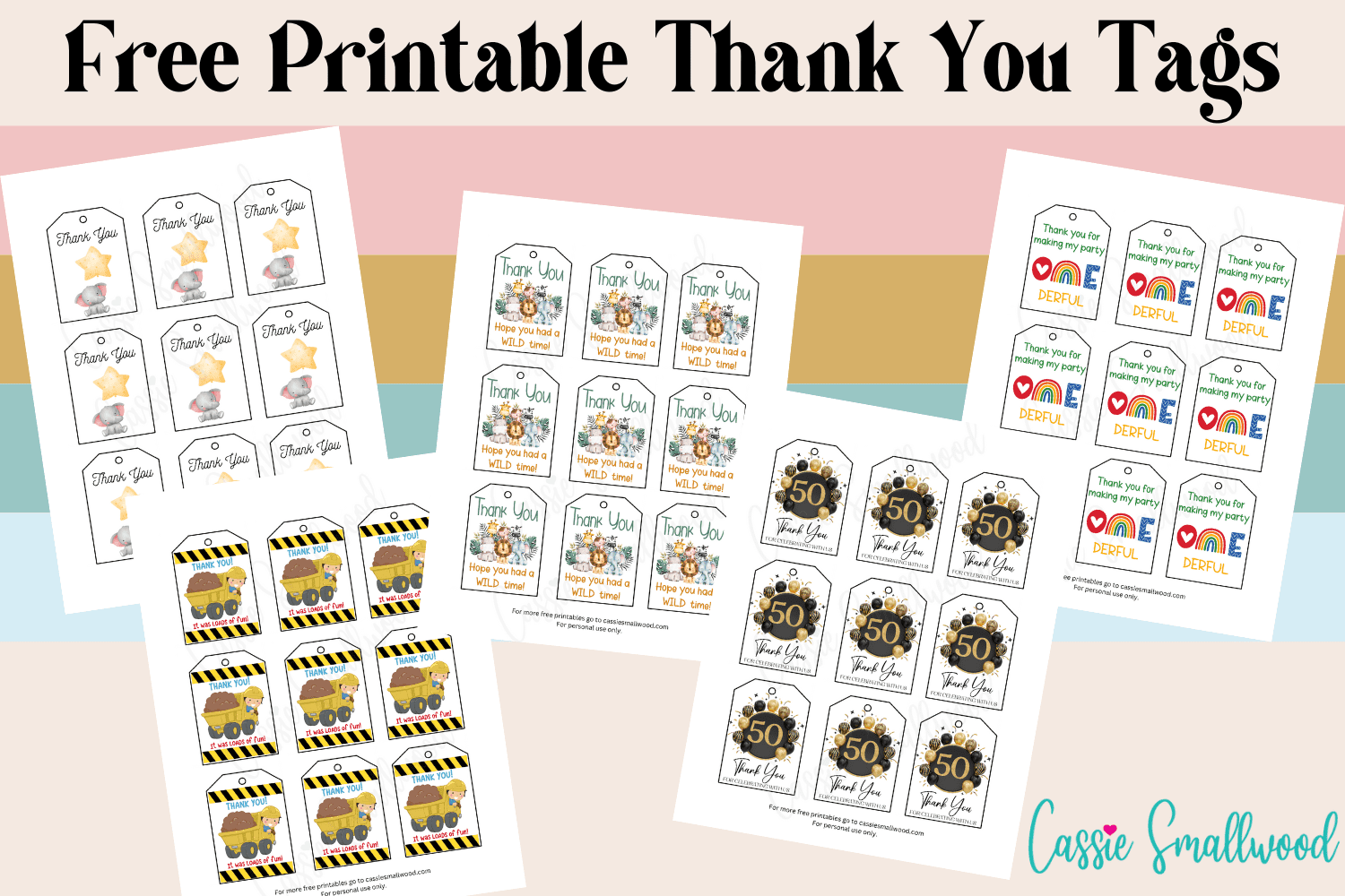 15 Insanely Cute Thank You Tags Free Printable Cassie Smallwood