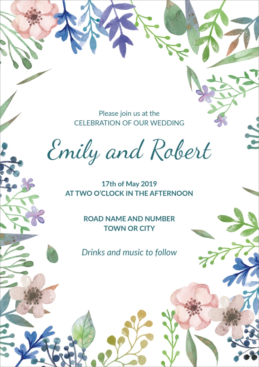 16 Free Wedding Invitation Template Cards Printable And Editable