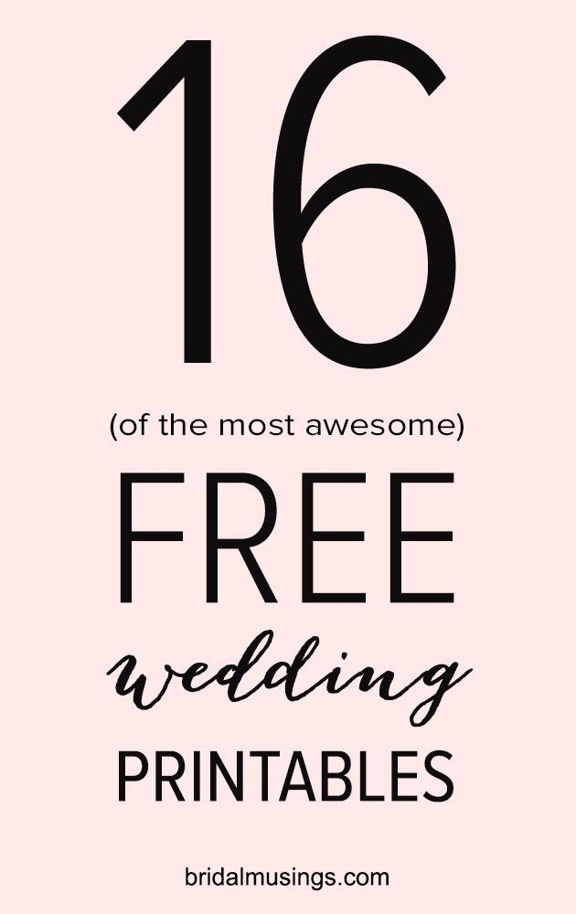 16 Gorgeous And Free Printables For Your Wedding Artofit