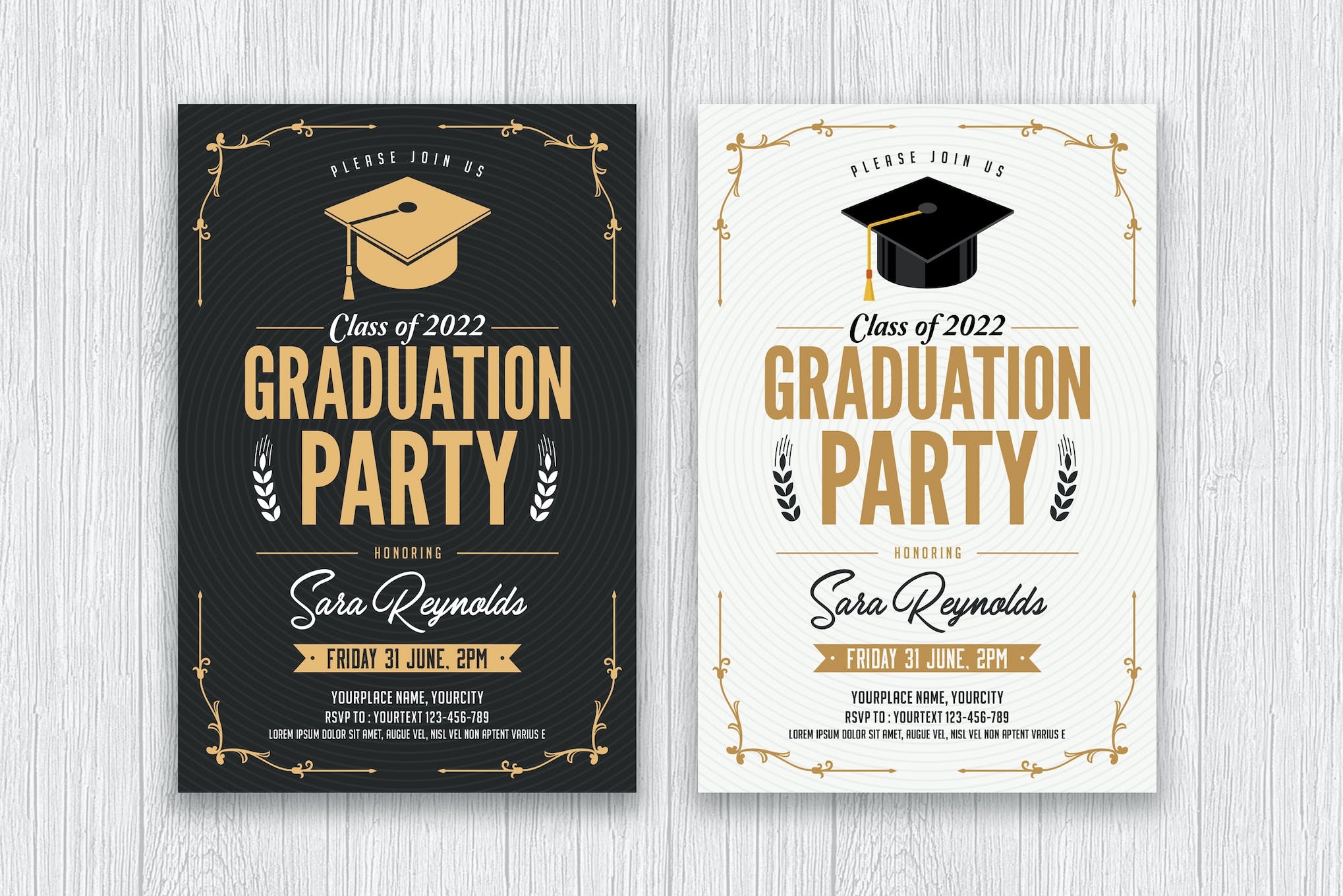 20 Best Graduation Templates Invitations Announcements Certifications Design Shack
