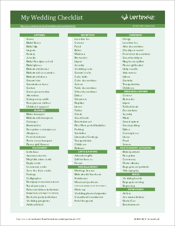 20 Checklist Templates Create Printable Checklists With Excel