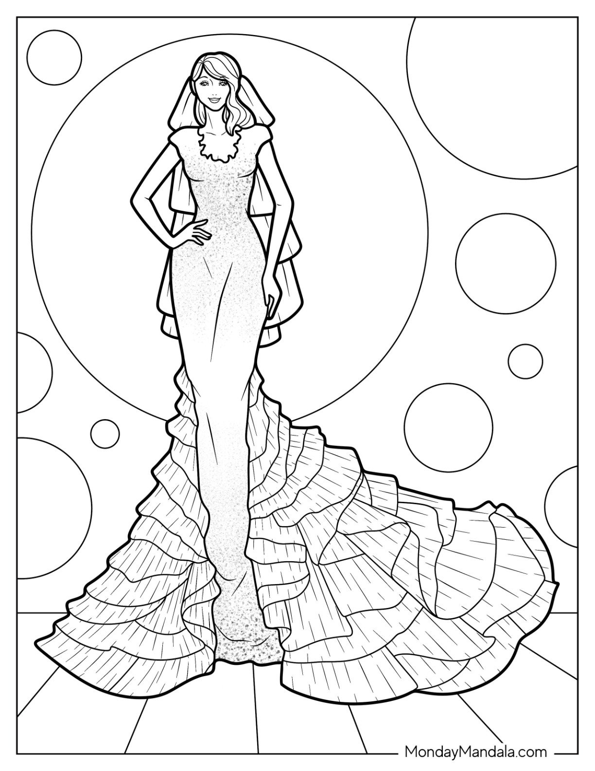 20 Dress Coloring Pages Free PDF Printables 