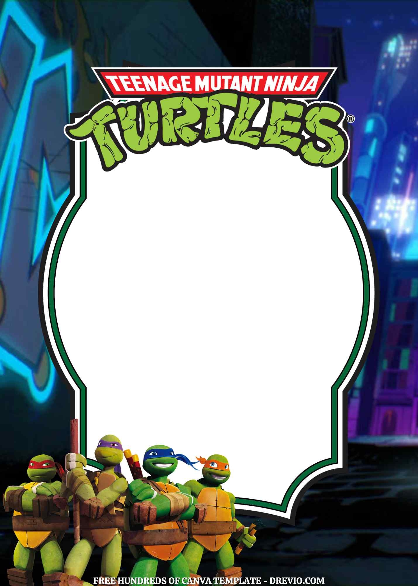 20 Teenage Mutant Ninja Turtles Canva Birthday Invitation Worksheets Library