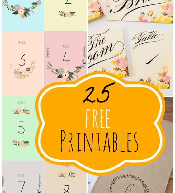 25 Free Wedding Printables