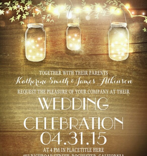 28 Rustic Wedding Invitation Design Templates PSD AI
