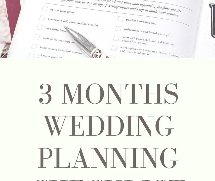 3 Month Wedding Planning Checklist Printable Free Printable Wedding