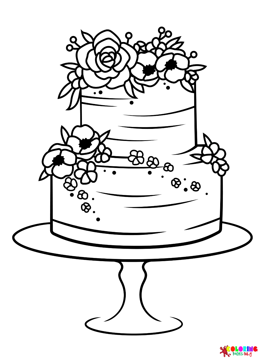 30 Wedding Cake Coloring Pages Free Printable PDF Online Coloring