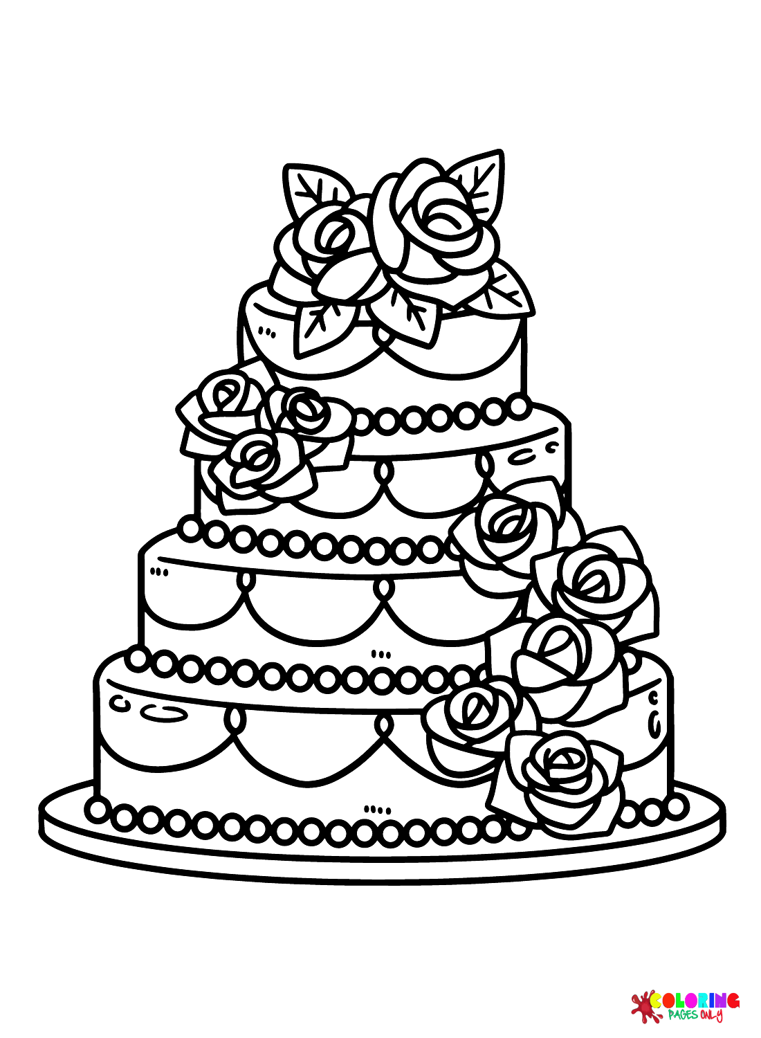 30 Wedding Cake Coloring Pages Free Printable PDF Online Coloring