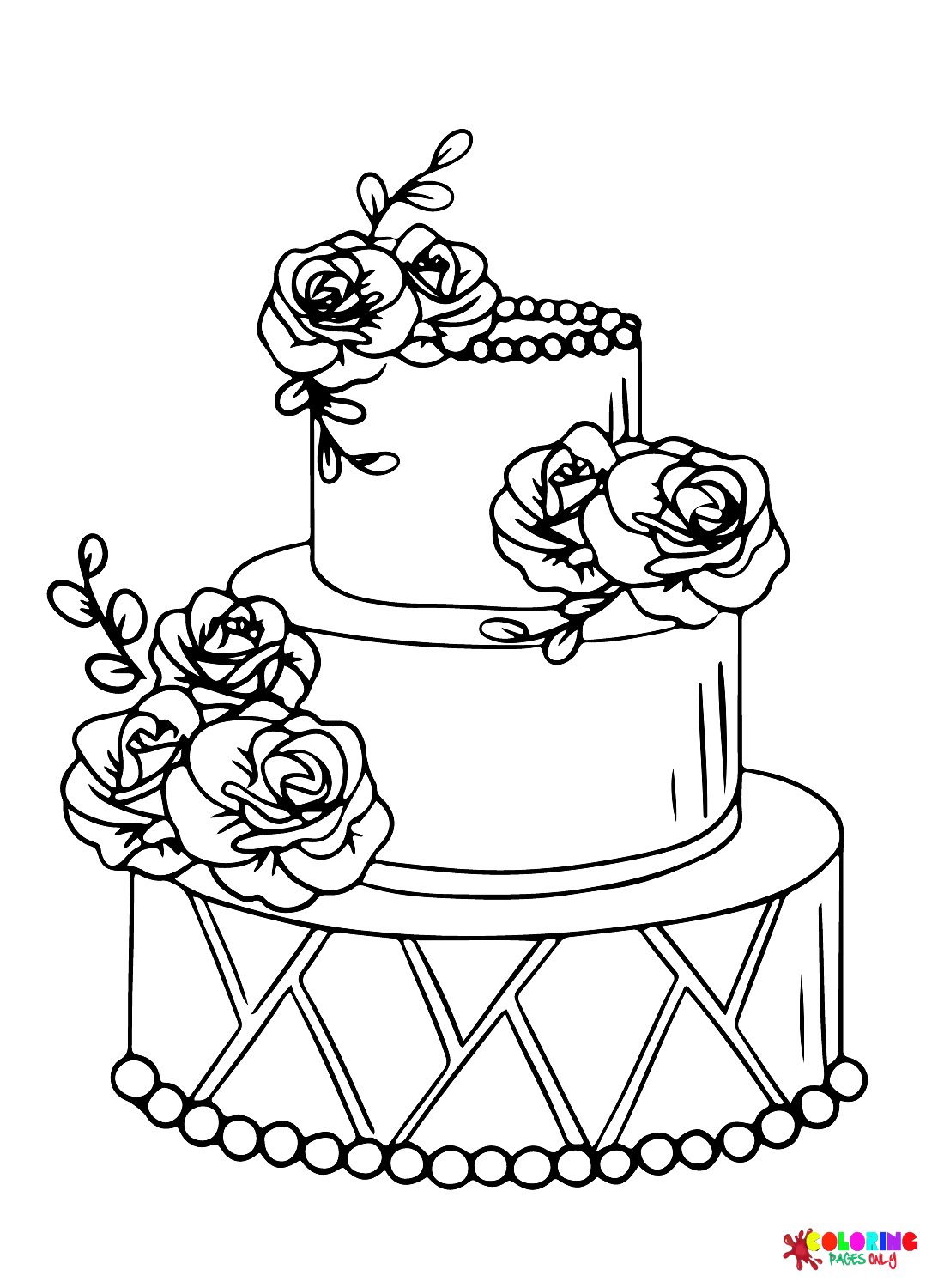 30 Wedding Cake Coloring Pages Free Printable PDF Online Coloring
