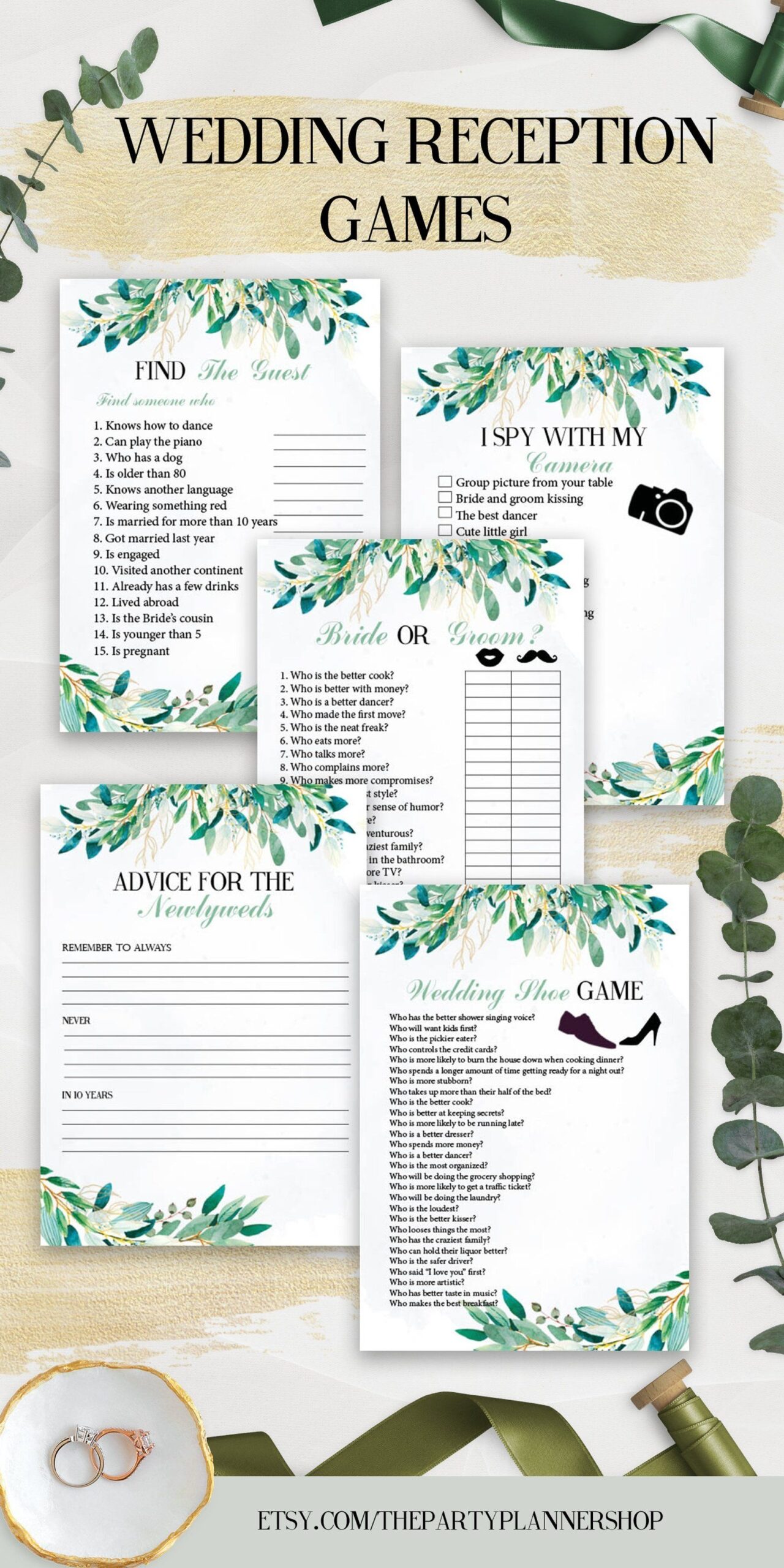 5 Wedding Reception Games Printable Wedding Reception Game Fun 