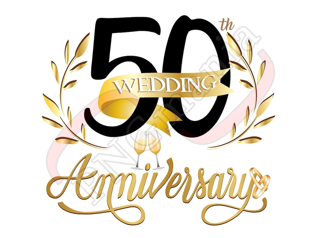 50th Wedding Anniversary Logo