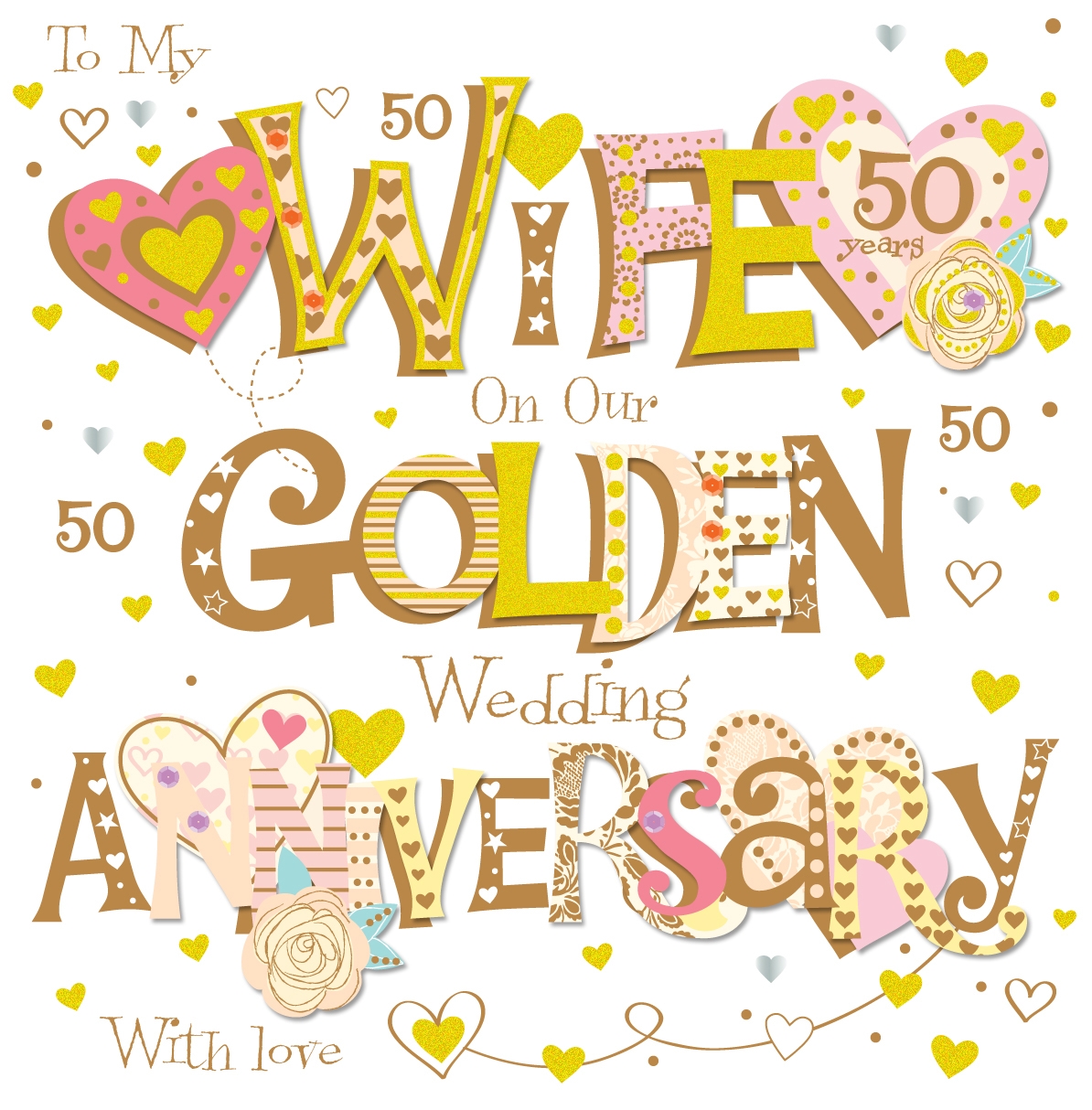 50th Wedding Anniversary Printable Card