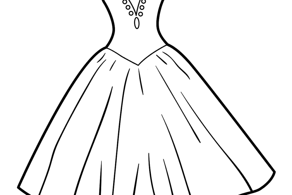 55 Wedding Dress Coloring Pages ColoringPagesOnly