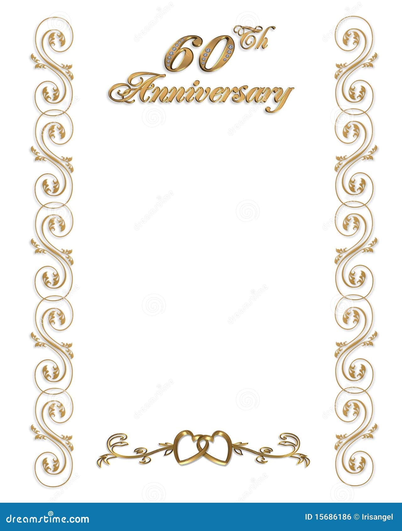 60th Anniversary Invitation Border Stock Illustration Illustration Of Digital Scrapbook 15686186