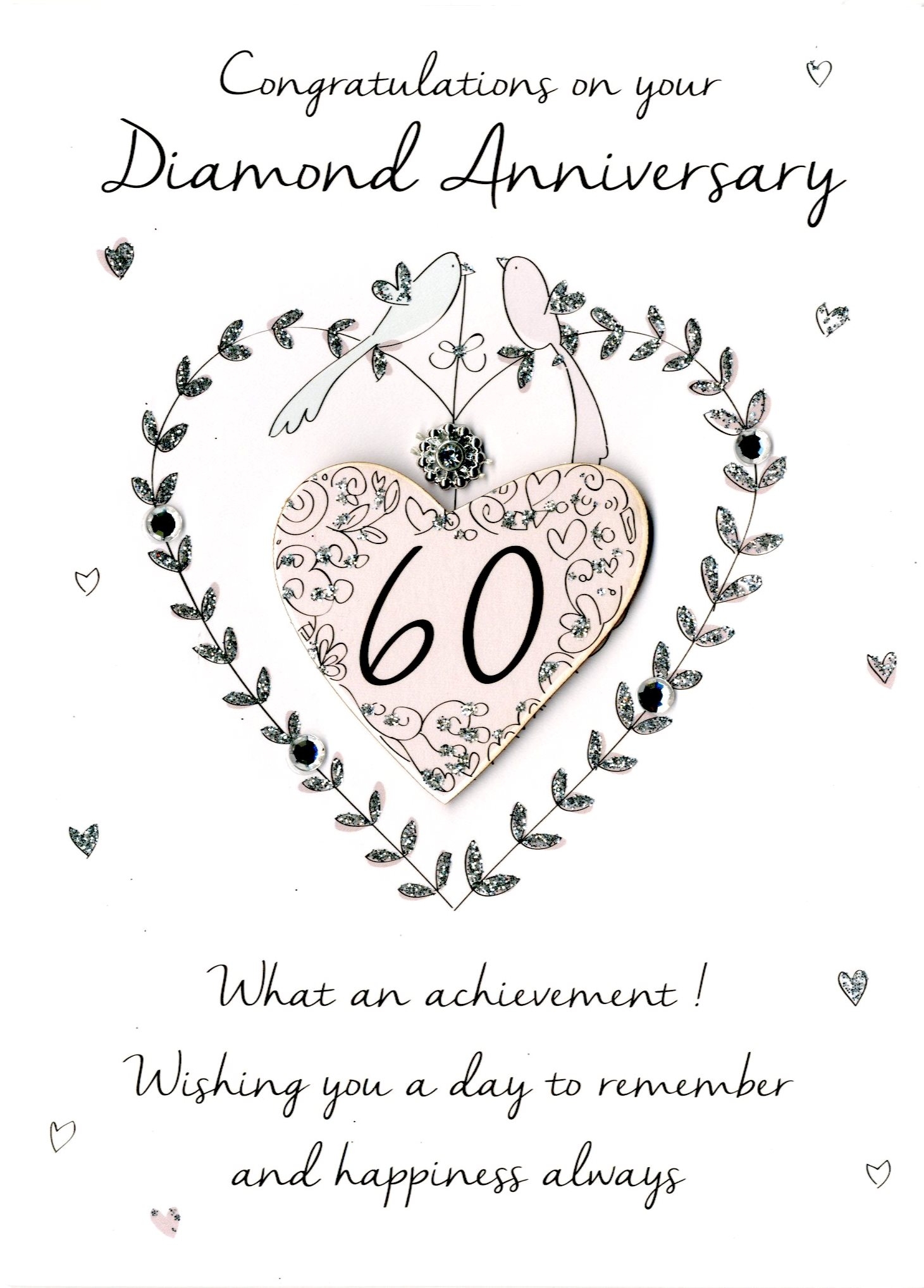 60th Diamond Anniversary Greeting Card Cards Love Kates