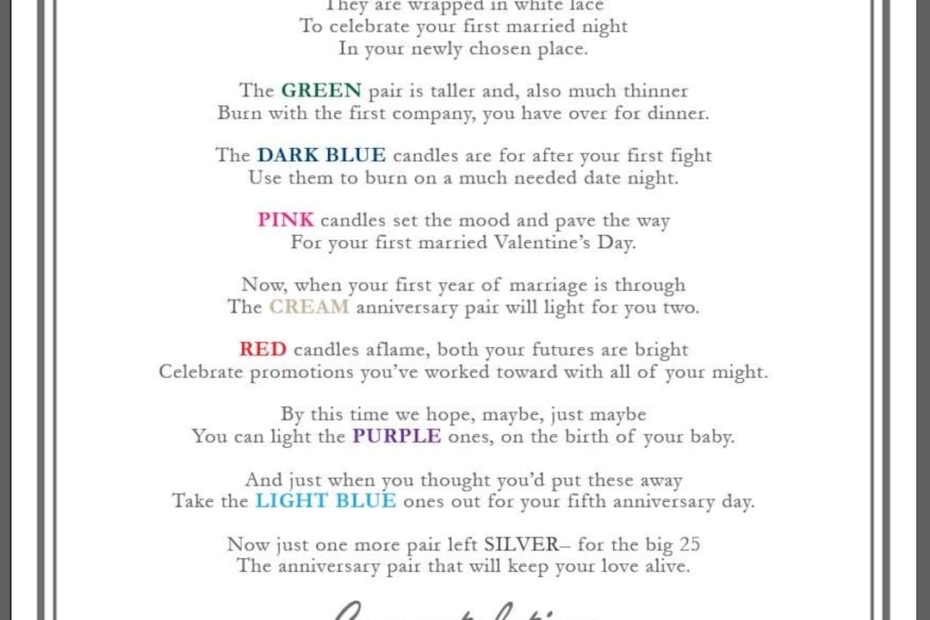 8 5x11 Basket Of Candles Printable Poem Newlywed Gift Basket Bridal Shower Gift Basket Poem For Candle Gift Gift Basket For Wedding Etsy