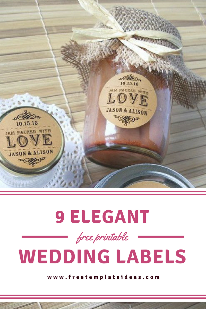 9 Elegant Free Printable Wedding Labels Free Wedding Printables 