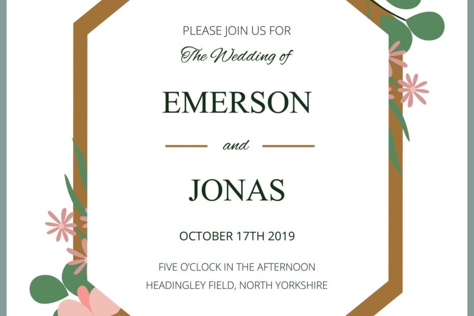9 Free Wedding Invitation Template Cards Printable And Editable PSD