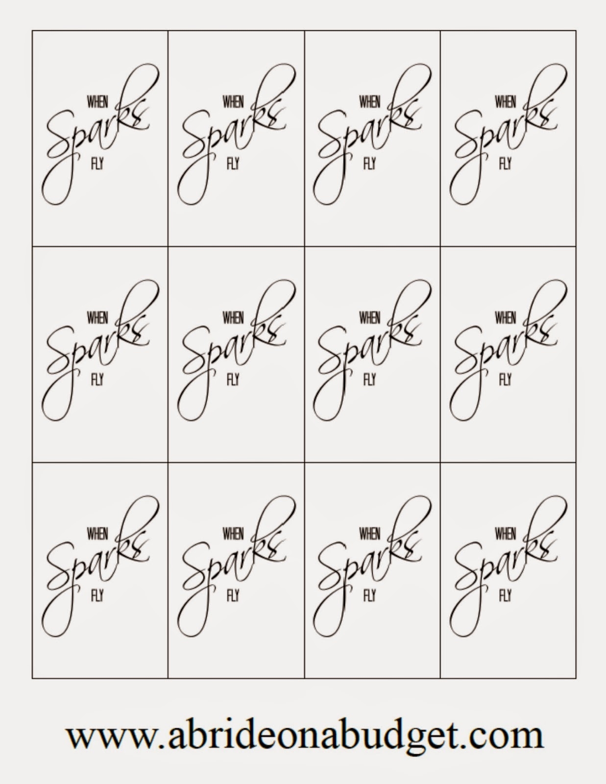 A Bride On A Budget DIY Wedding Sparklers U0026 Free Printable Tags