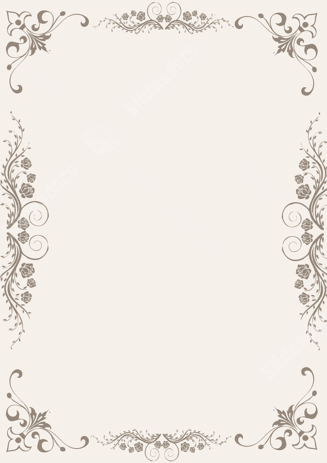A Chic And Sophisticated Wedding Invitation Page Border Background Word Template And Google Docs For Free Download