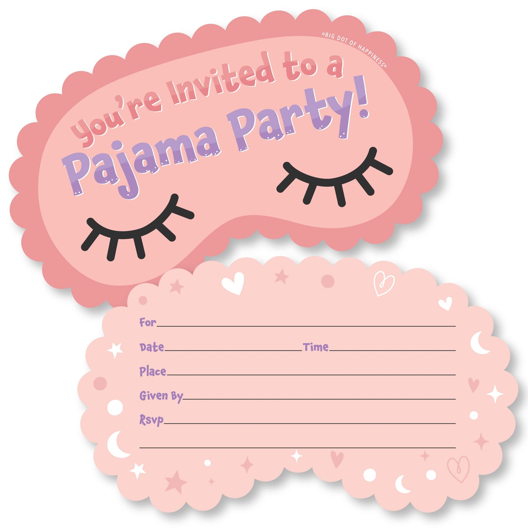 Amazon Big Dot Of Happiness Pajama Slumber Party Shaped Fill In Invitations Girls Sleepover Birthday Party Invitation Cards With Envelopes Set Of 12 Home U0026 Kitchen