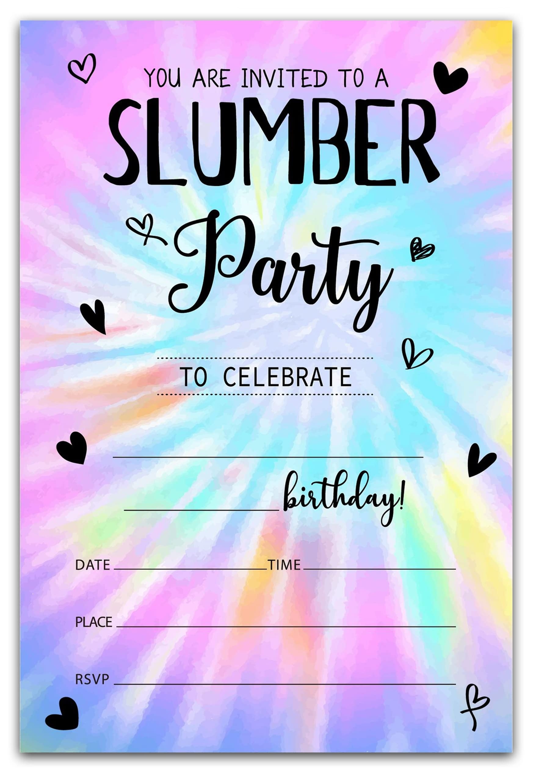 Amazon Disfuco Sleepover Party Invitations Sleepover Party Supplies For Girls Boys Slumber Birthday Party Invites 20 Invitation Cards With 