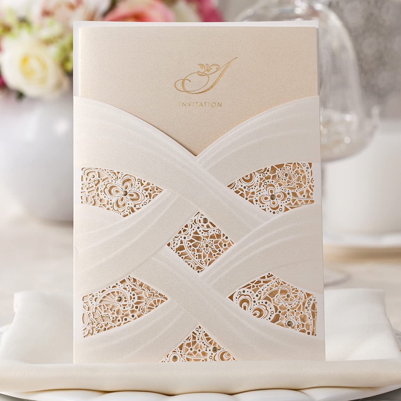 Amazon Jofanza 50PCS 5 X 7 Ivory Laser Cut Wedding 