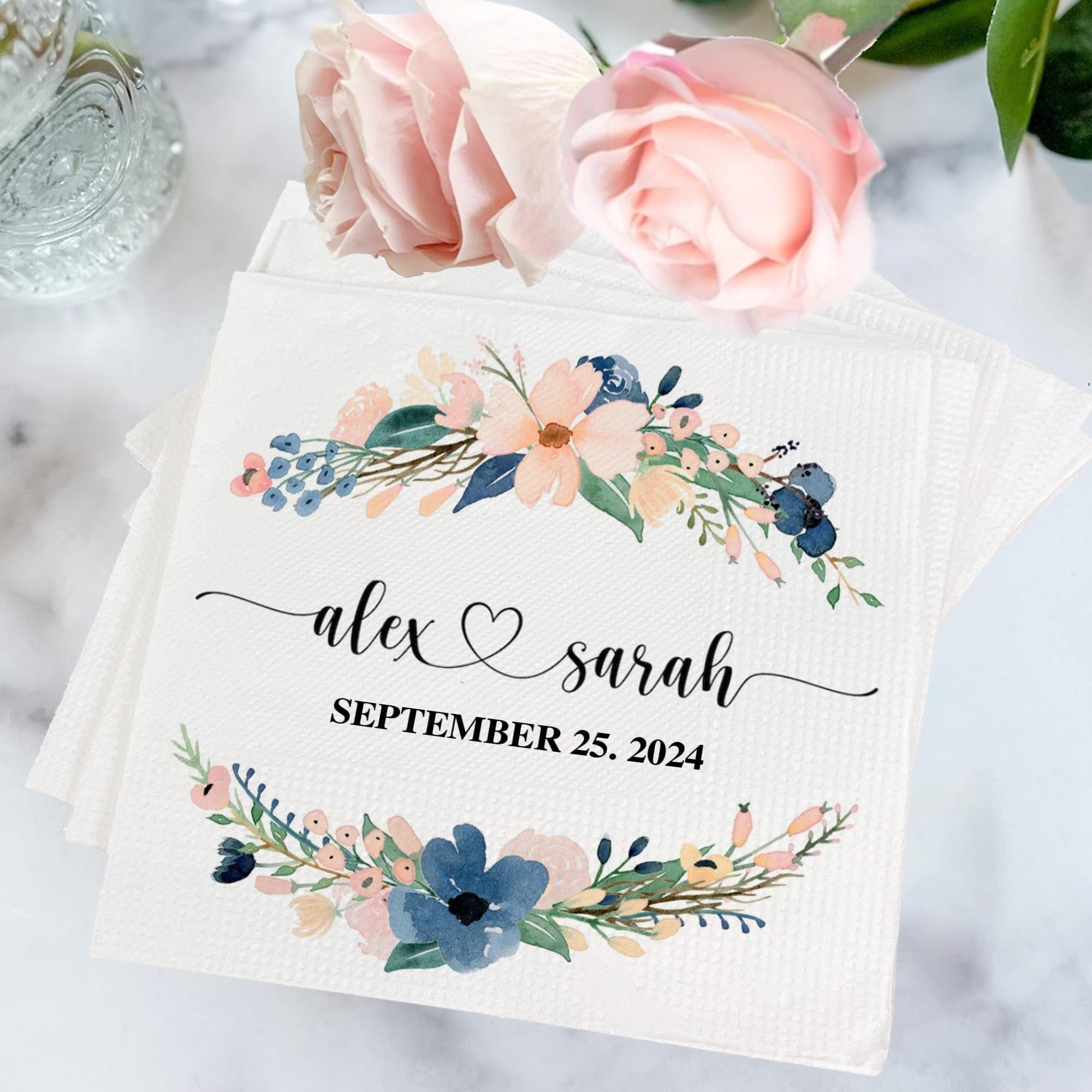 Amazon Luxury Custom Napkins Wedding Personalized Napkins With 