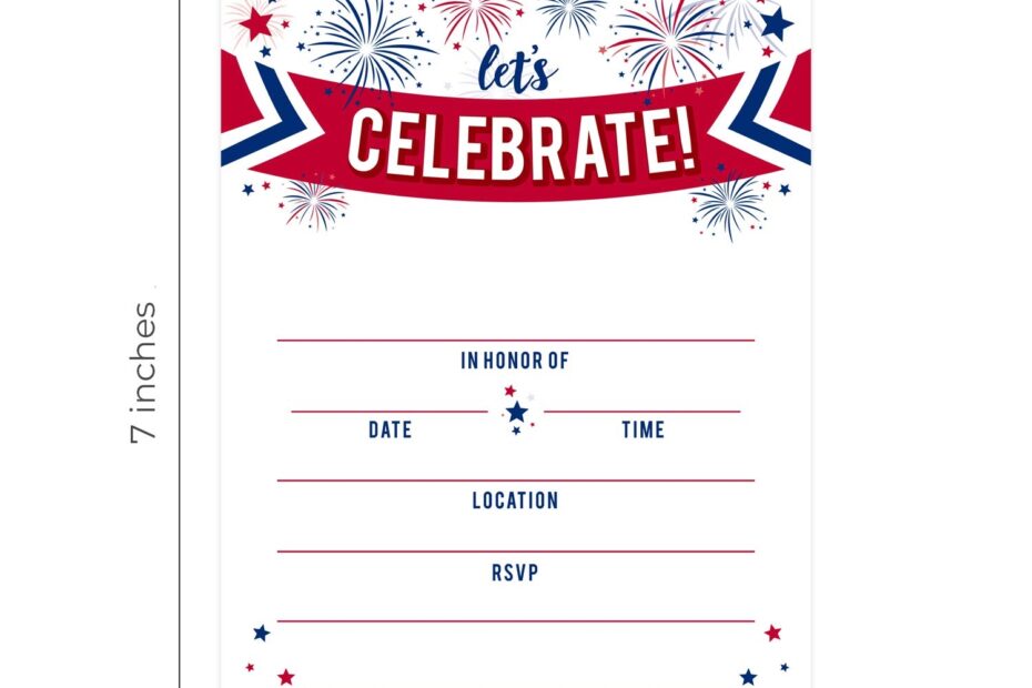 Amazon Patriotic Party Invitations 25 American Event Invites 5