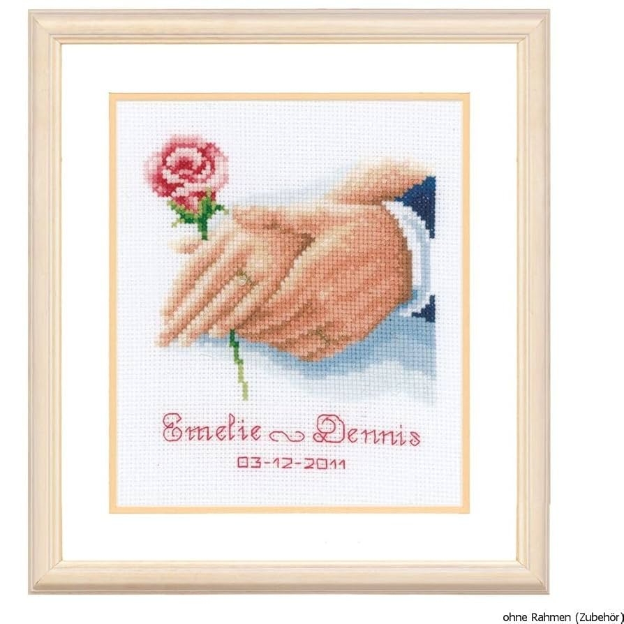 Amazon Vervaco Counted Cross Stitch Kit Wedding Ring 5 6