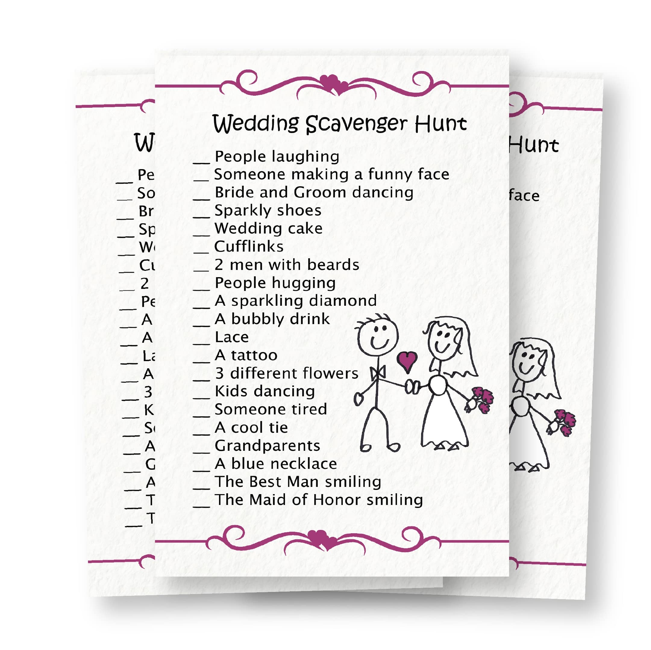 Amazon Wedding Scavenger Hunt For Kids 25 Sheets Wedding Day Activity For Kids At Reception 25 Sheets Home U0026 Kitchen