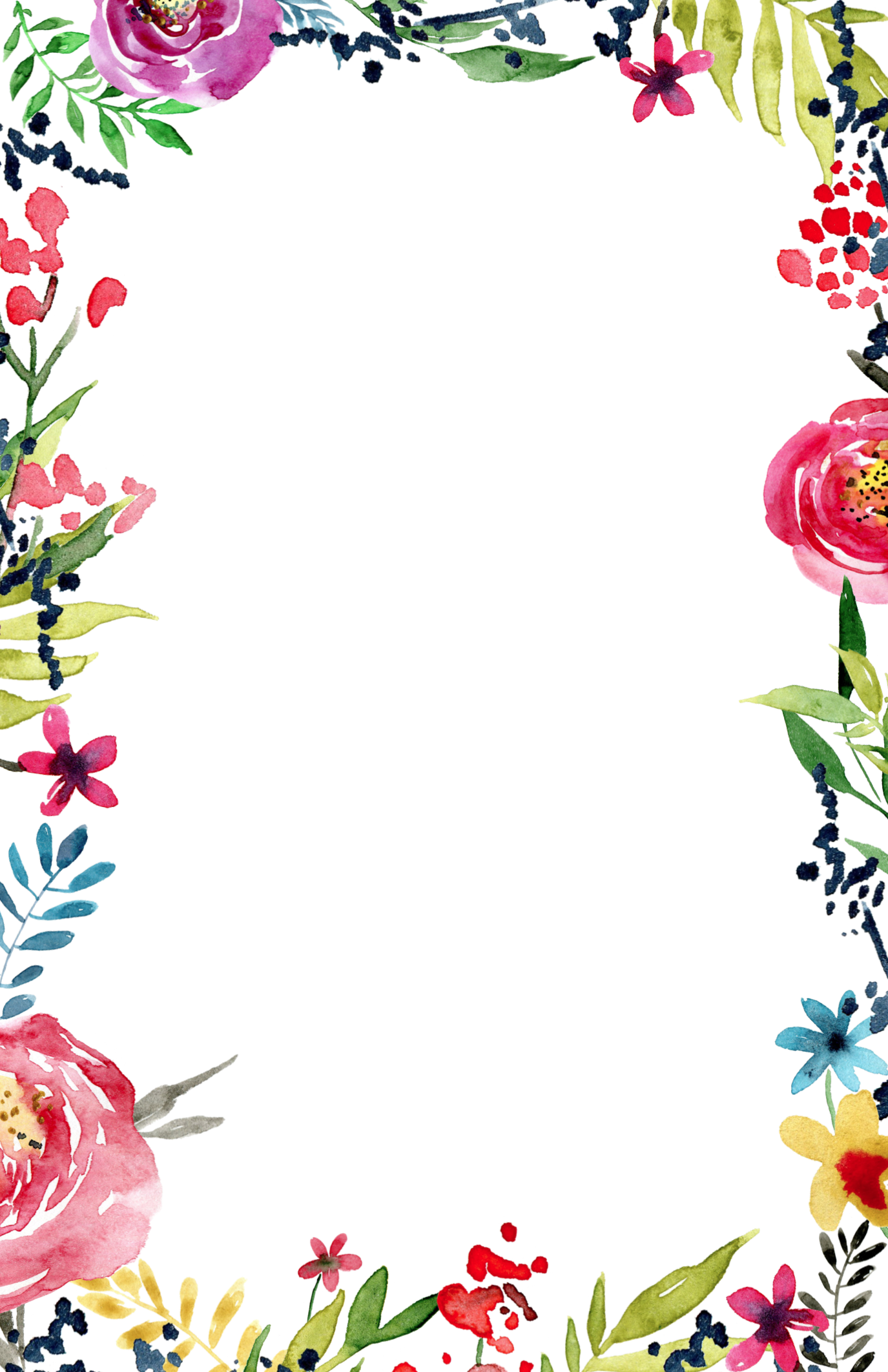 And Flower Wedding Template Invitation Frames Borders Transparent HQ 