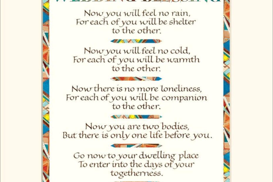 Apache Wedding Blessing 11x14 quot Wedding Blessing Print Wedding Gift