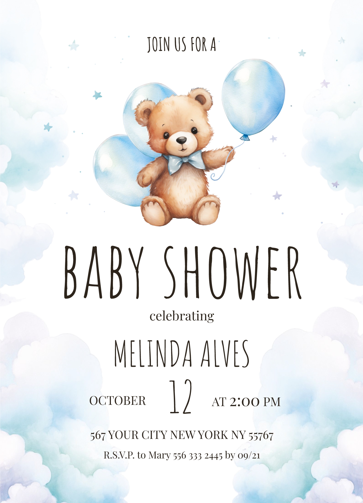 Baby Shower Invitation Free Google Docs Template Gdoc io