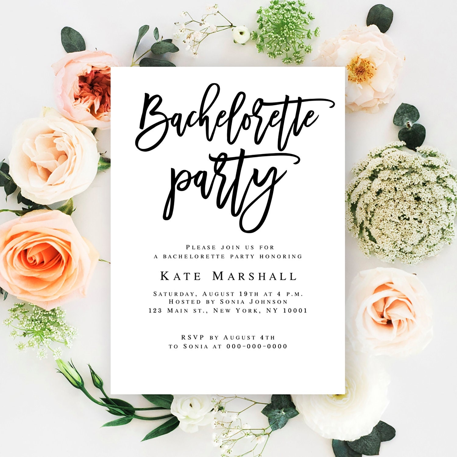 Bachelorette Party Invitation Template Bachelorette Party Invite 