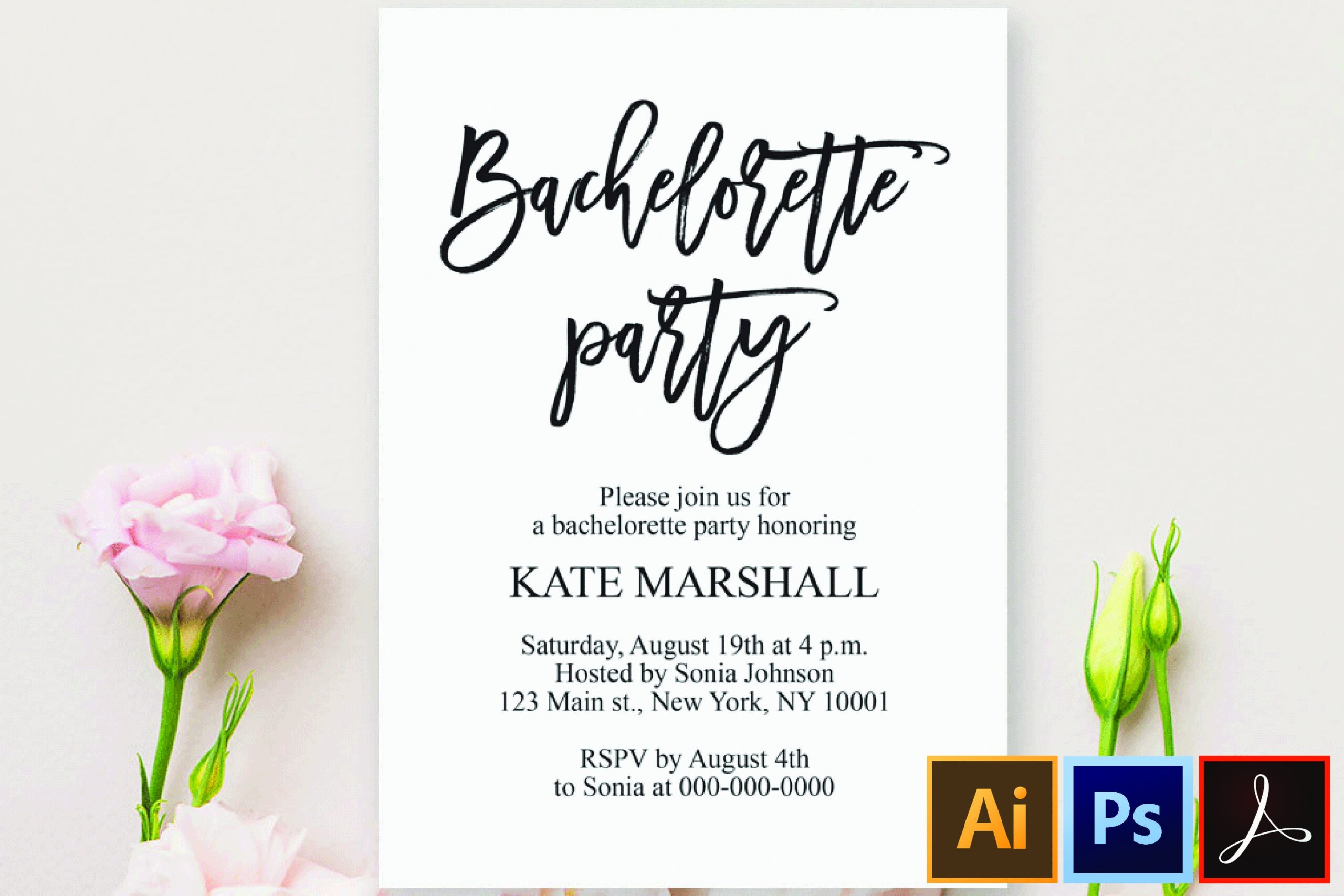 Bachelorette Party Invitation Template Bachelorette Party