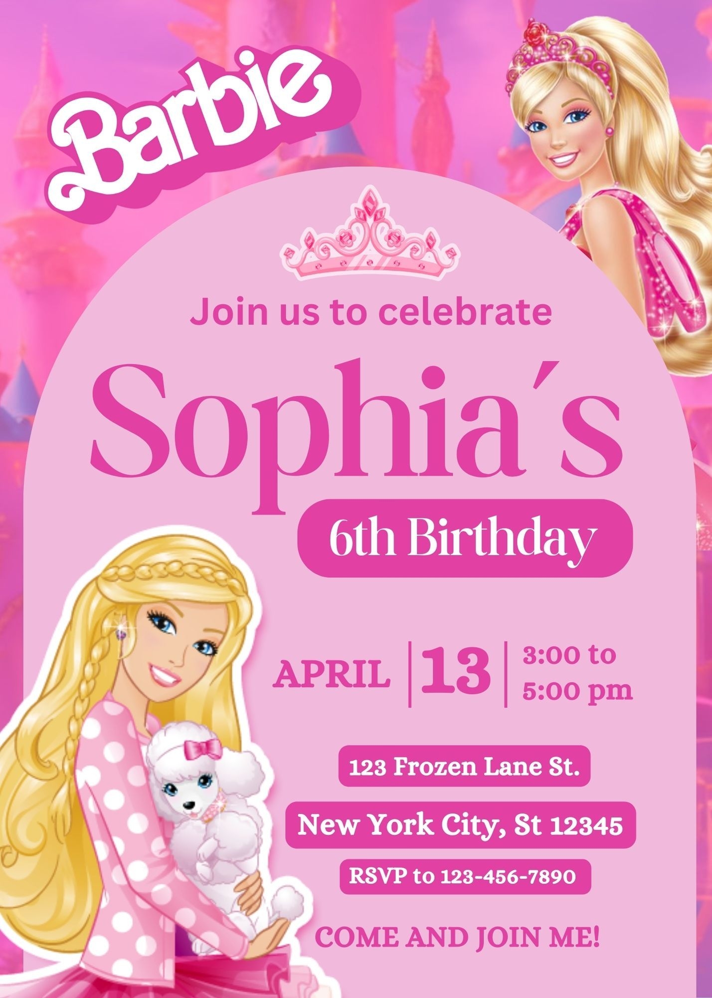 Barbie Birthday Invitation By Cfdigitalprints Raket PH