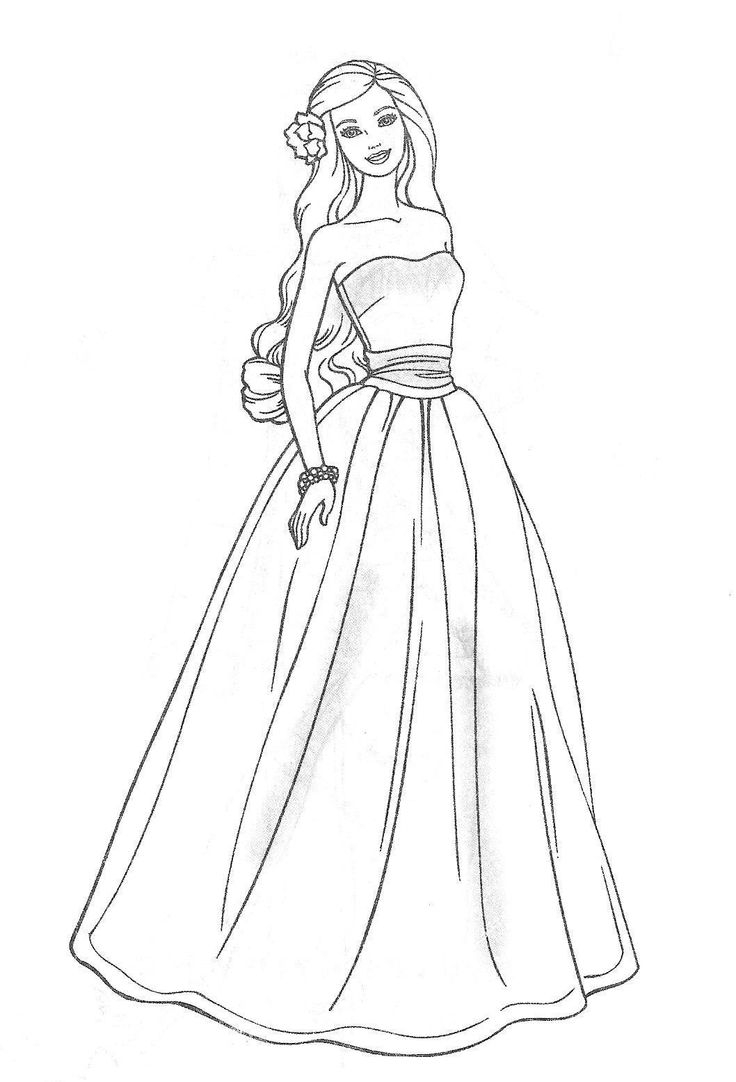 Barbie Wedding Dress Patterns Free Printable