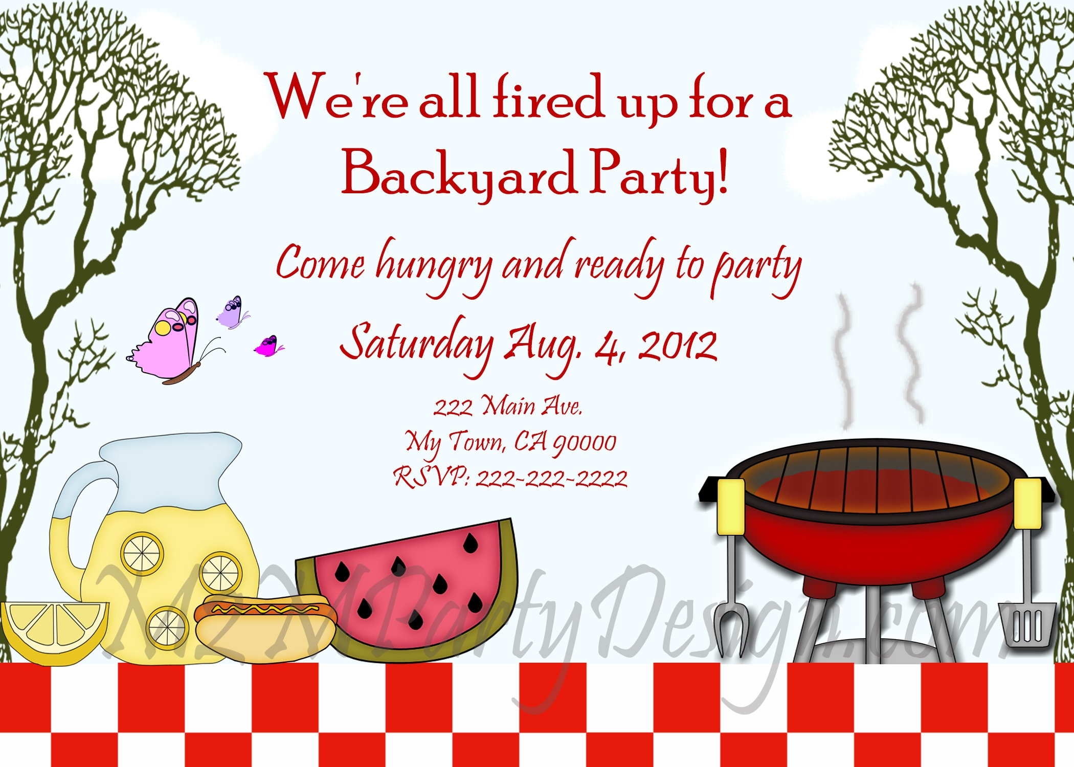 BBQ Invitations Diy Printable Barbecue Party Invites Personalized Summer Party Done For You Custom Orders Etsy