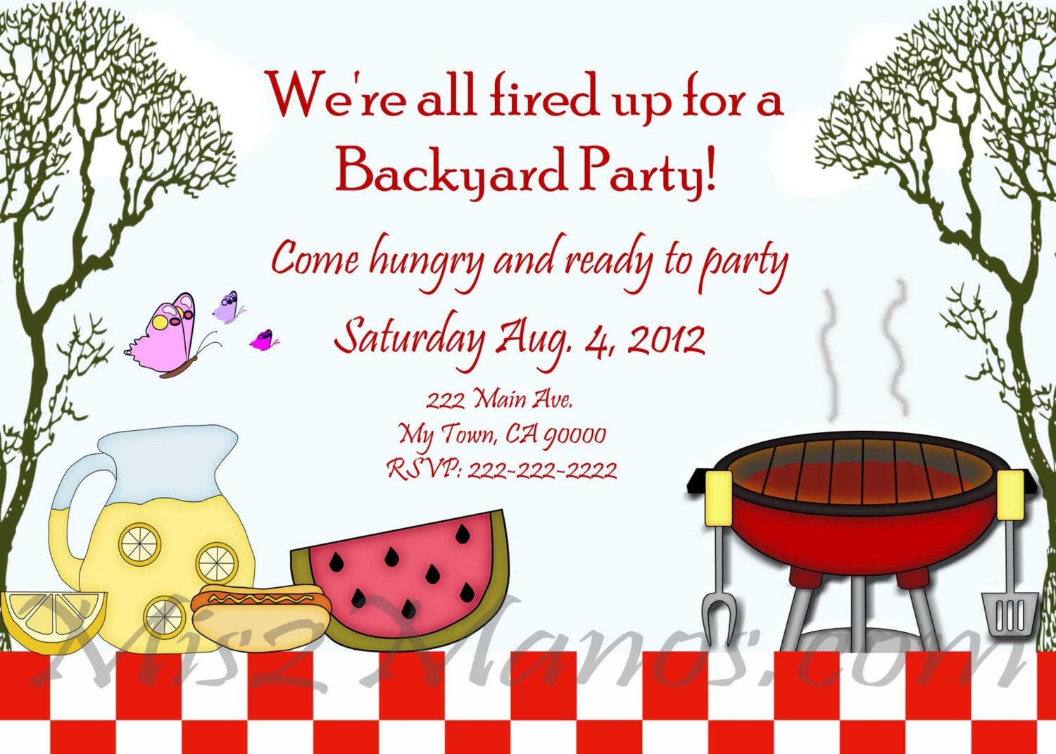 BBQ Invitations Diy Printable Barbecue Party Invites Personalized Summer Party Done For You Custom Orders Etsy