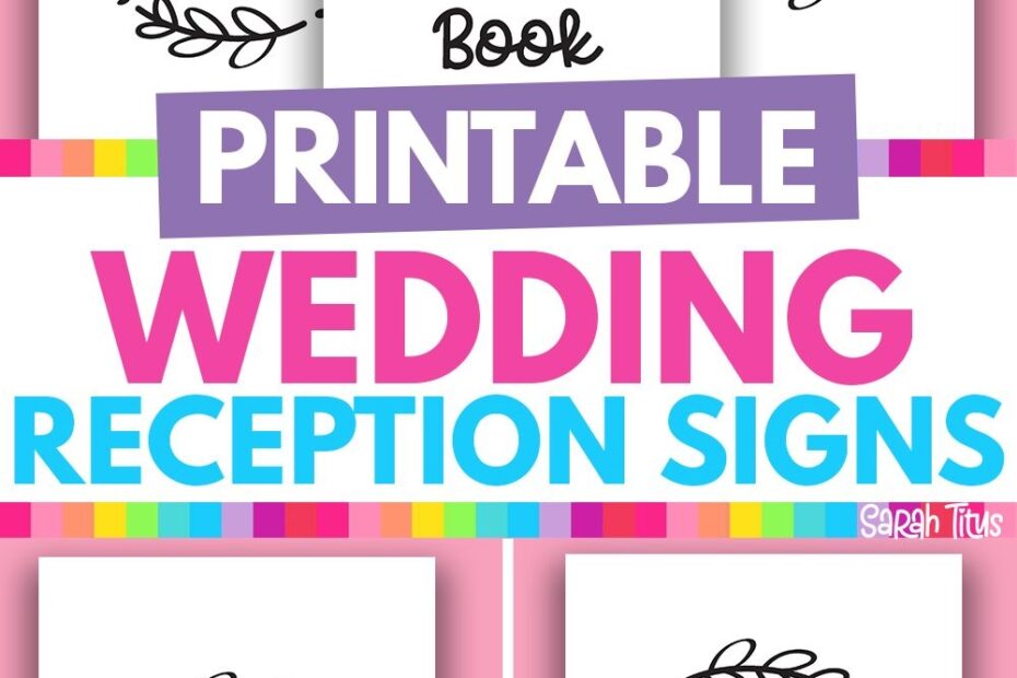 Beautiful Art Printable Wedding Signs For Reception Svg Pdf Artofit