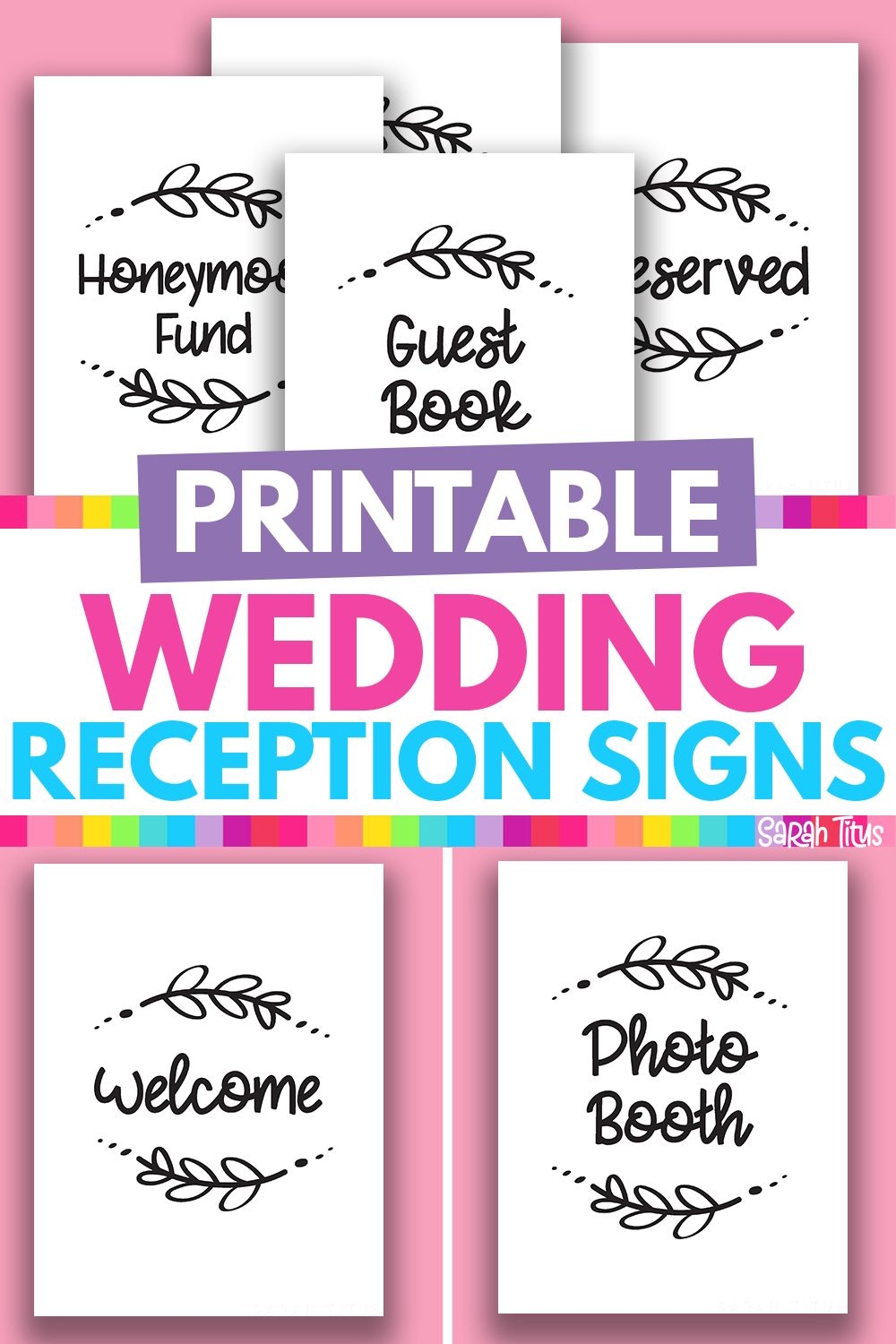 Beautiful Art Printable Wedding Signs For Reception Svg Pdf Artofit
