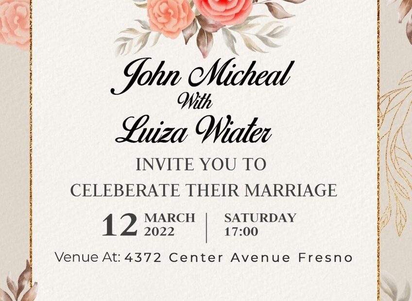 Beautiful Wedding Invitation Card Design Template EBay