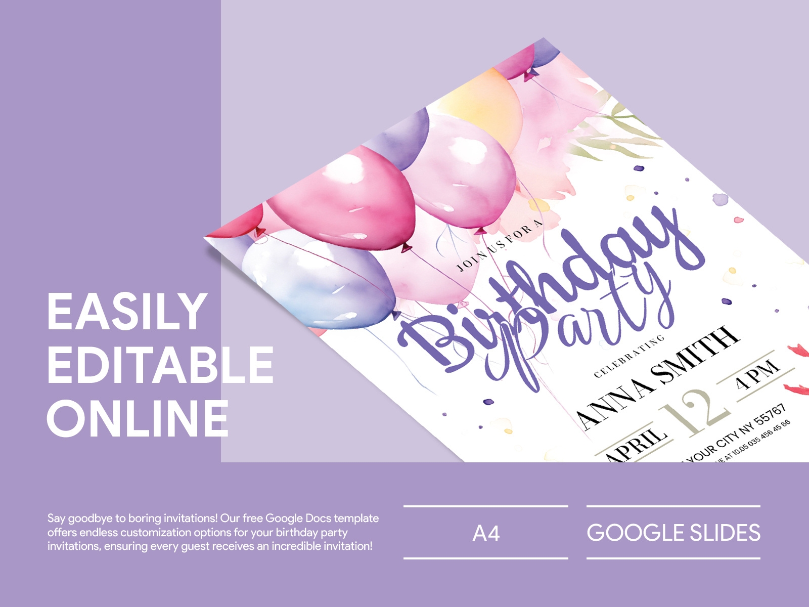 Birthday Invitation Free Google Docs Template By Gdoc On Dribbble
